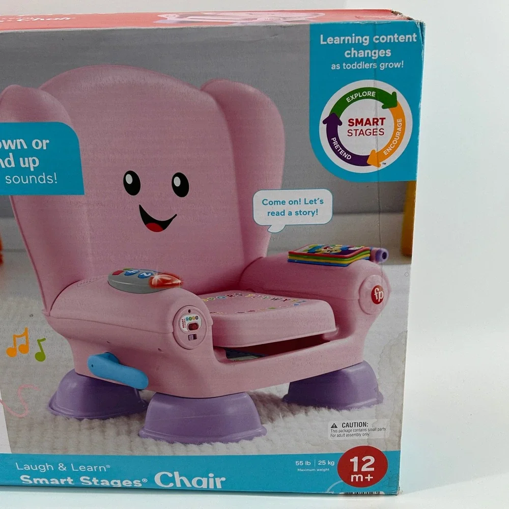 Fisher-Price Laugh & Learn Smart Stages Chair Pink Toddler Musical Toy 12M+ NEW